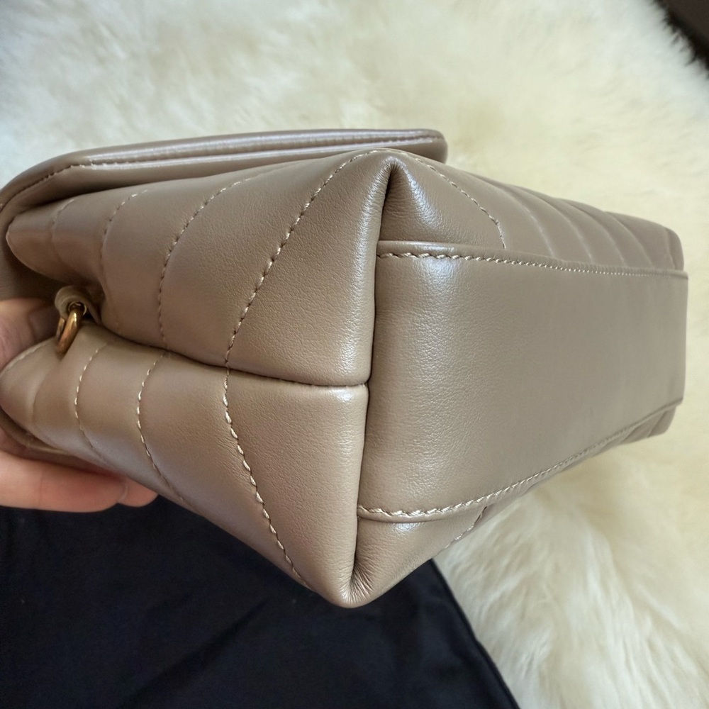 Saint Laurent Taupe Quilted Crossbody Bag - Picture 11 of 16